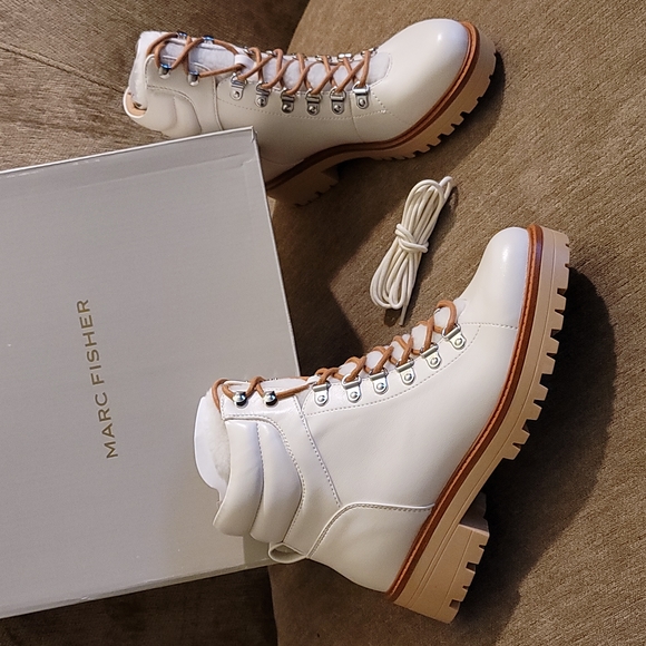 Marc Fisher Shoes - Marc Fisher MALLIE Lug Sole Sherpa Booties